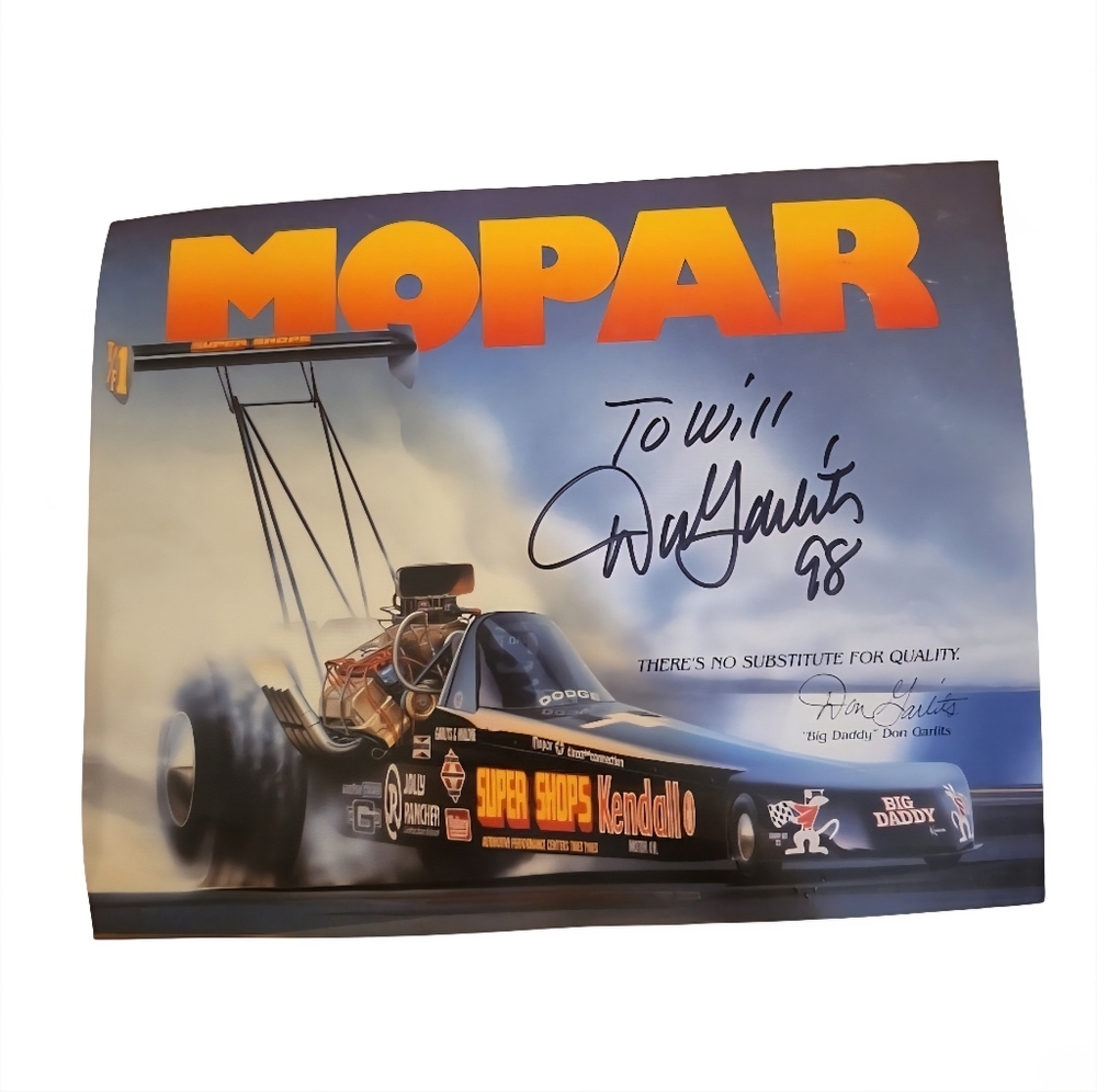 VRHTF NHRA "AWESOME VINTAGE SIGNED BY BIG DADDY DON GARLITS" '98 MOPAR